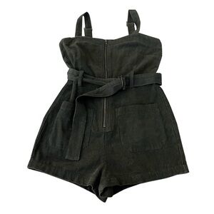 Market Olive‎ Green Corduroy Romper